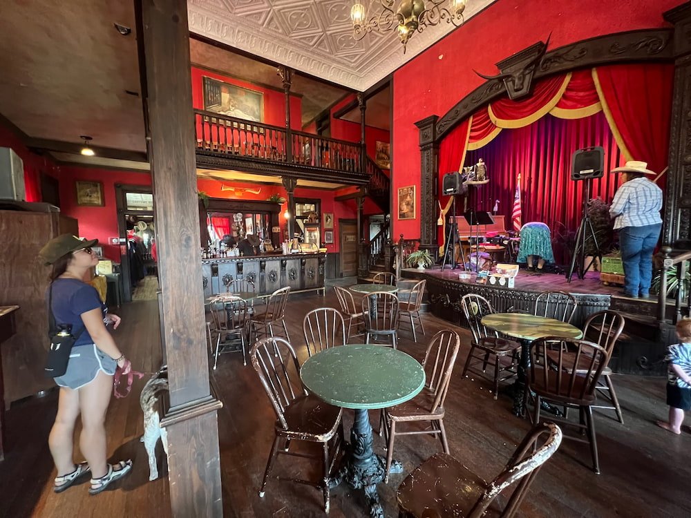 Inside the saloon