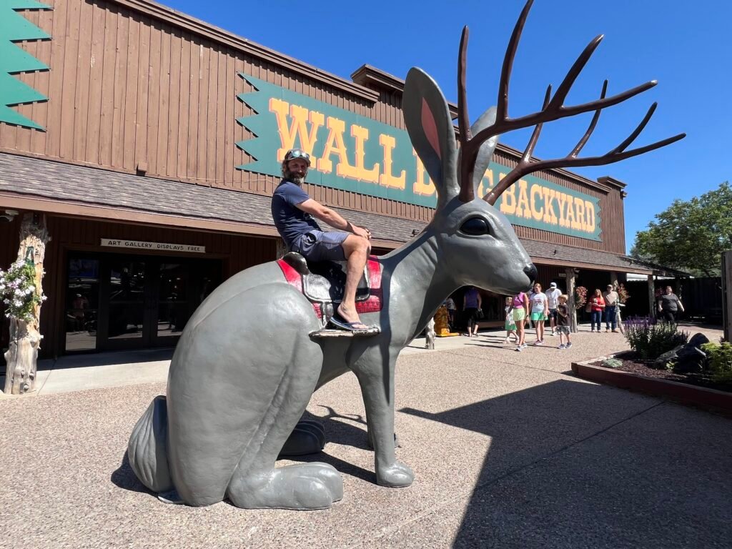 Michael on a giant jackalope