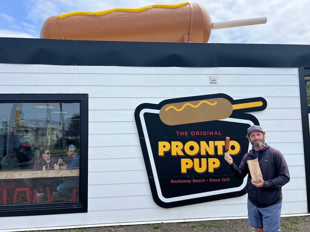 Michael showing off his Pronto Pup