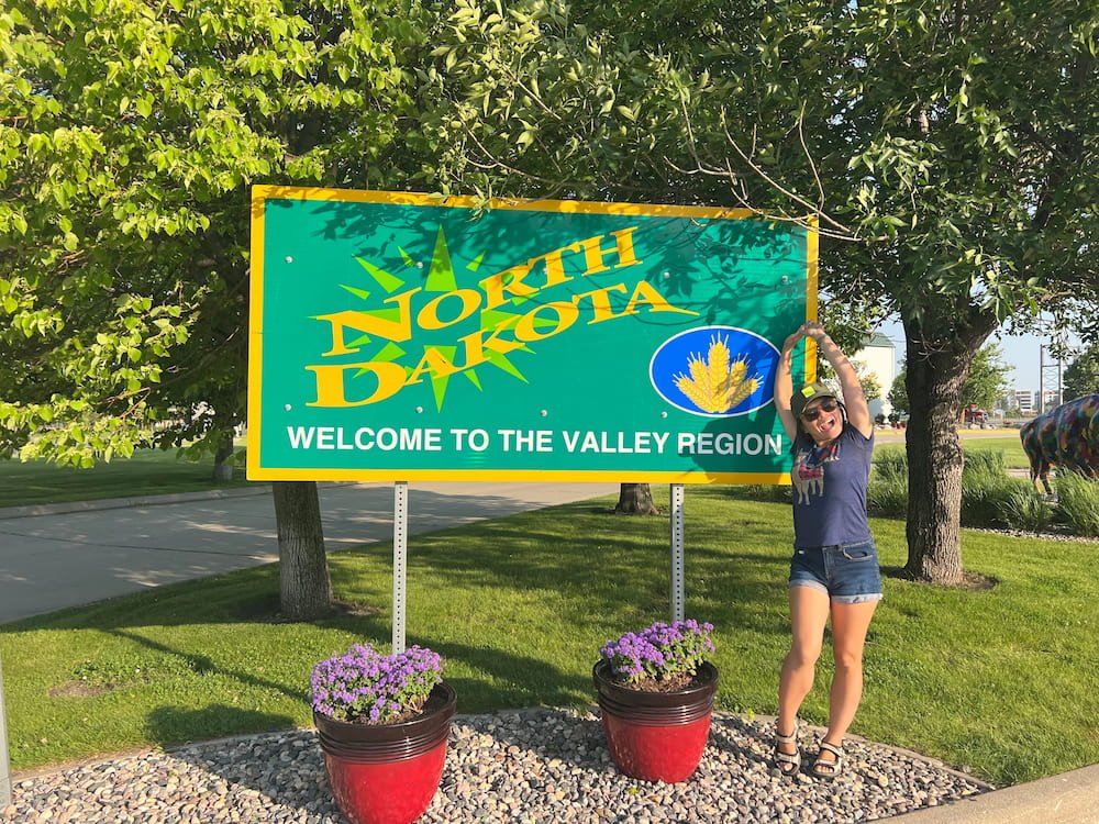 North Dakota Welcome Sign