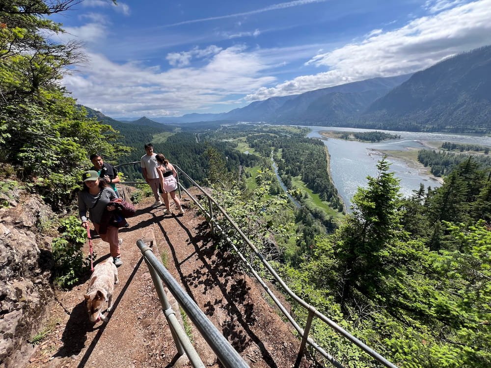 One of the last turns before reaching the top