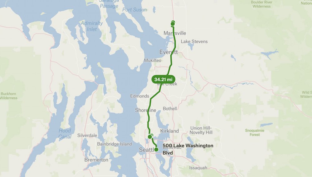 Seattle to Tulalip