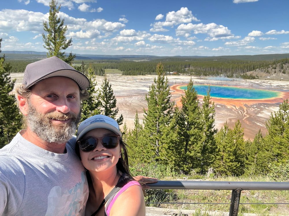 Selfie at the Grand Prismatic Spring