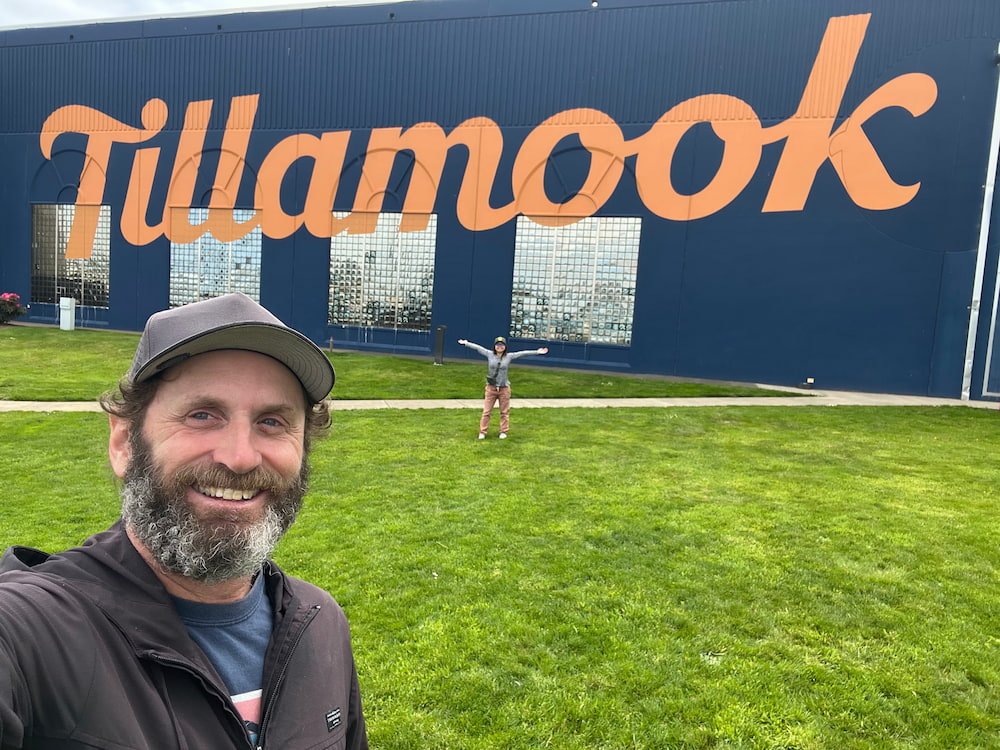 Selfie at the Tillamook factory