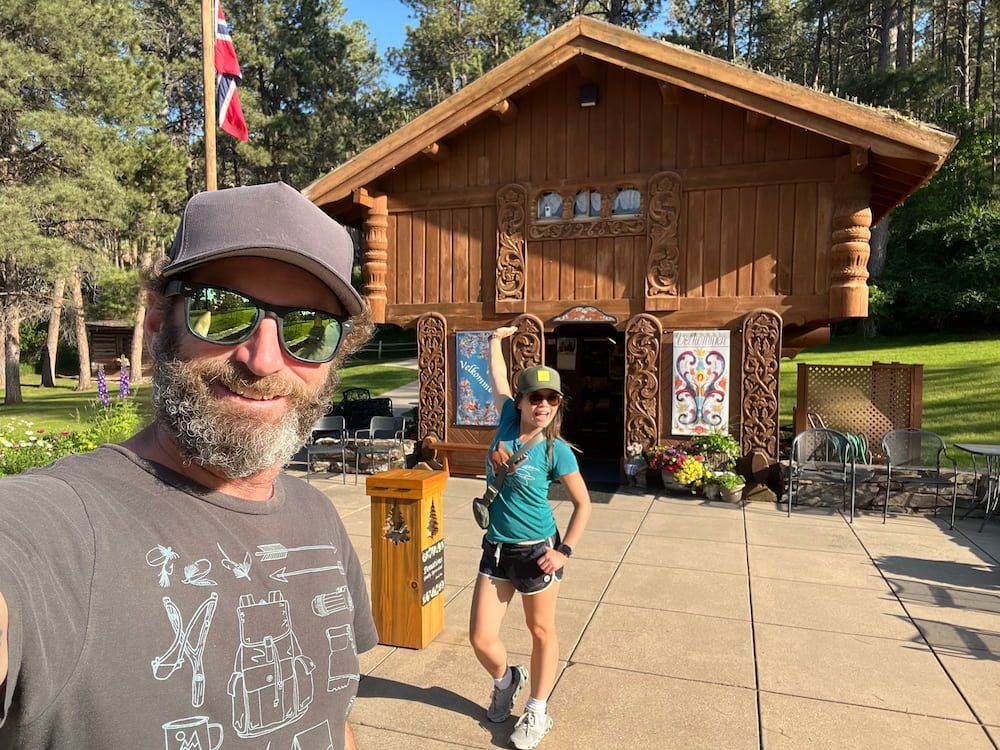 Selfie at the chalet gift shop