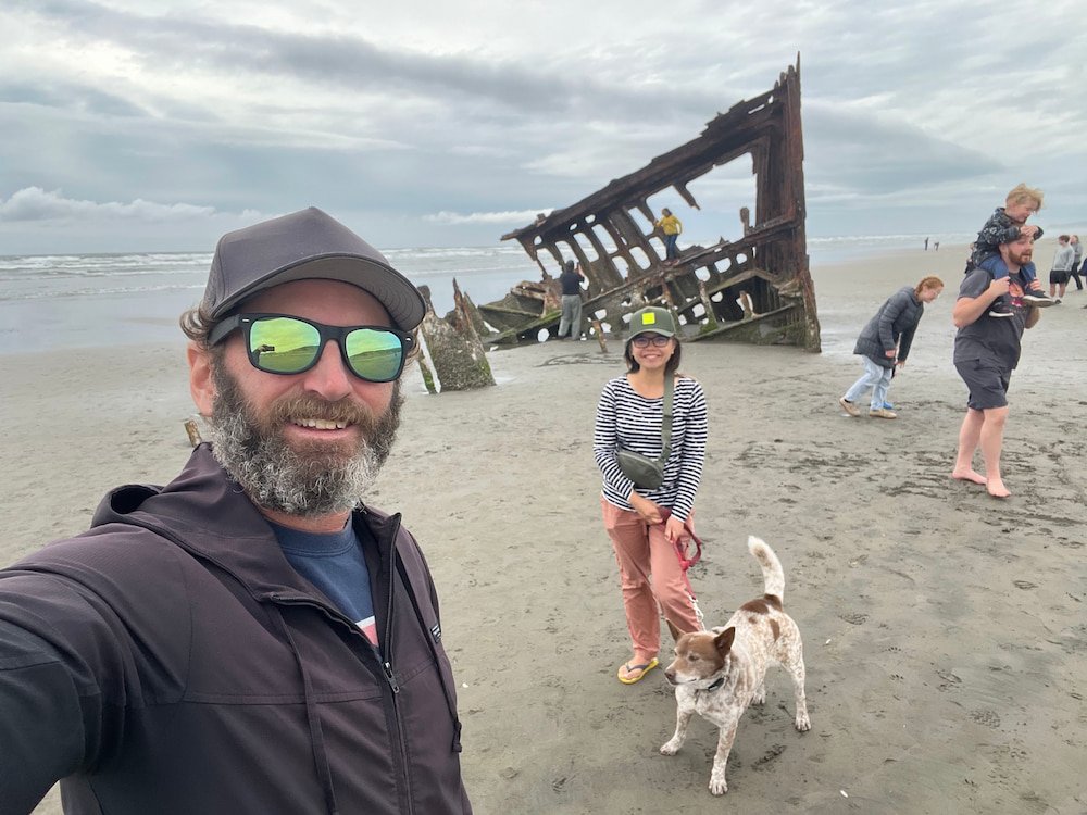 Selfie at the shipwreck