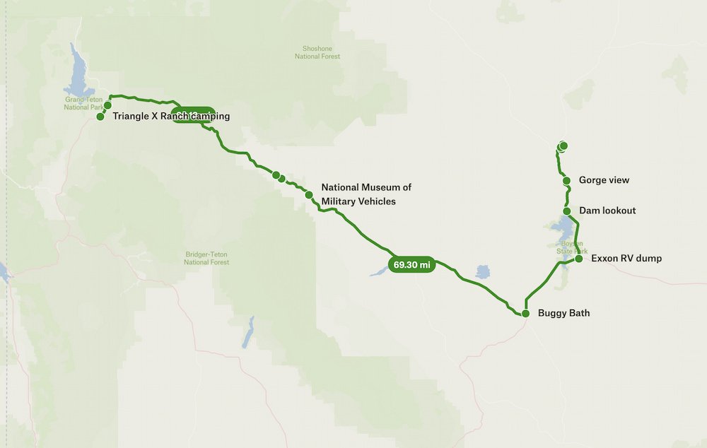 Shoshone National Forest to Thermopolis