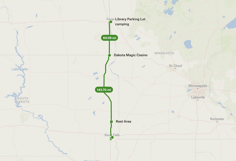 Sioux Falls to Fargo