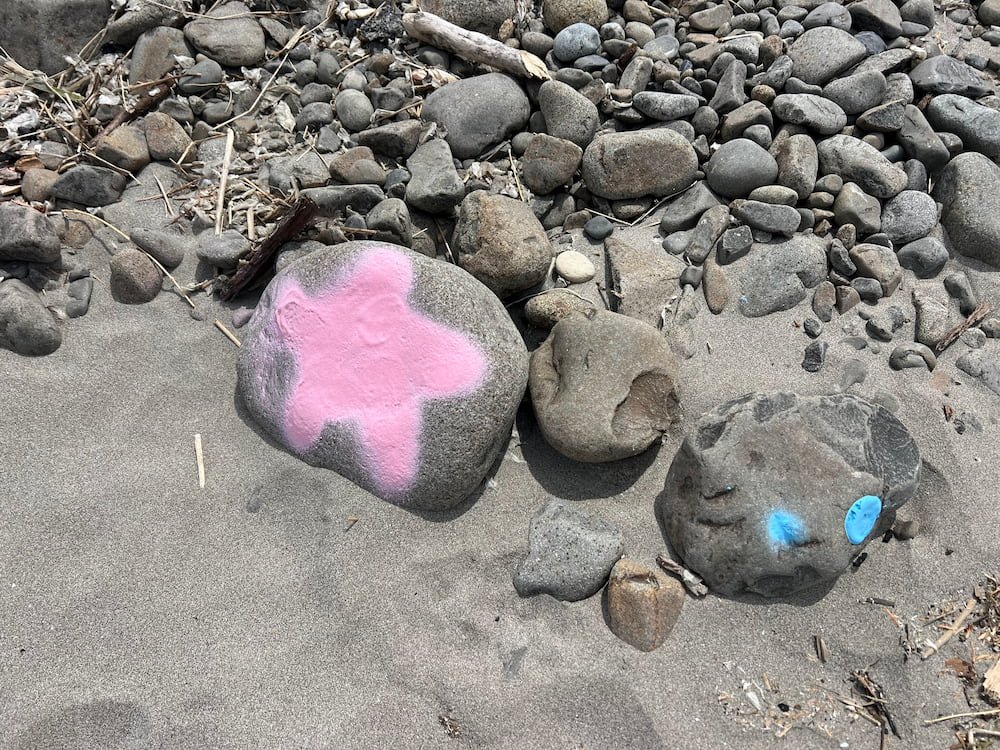 This rock was painted as a star