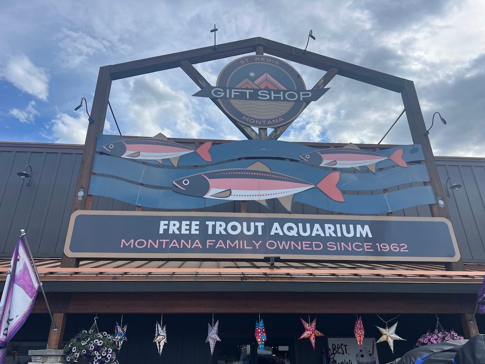 Trout aquarium in St Regis