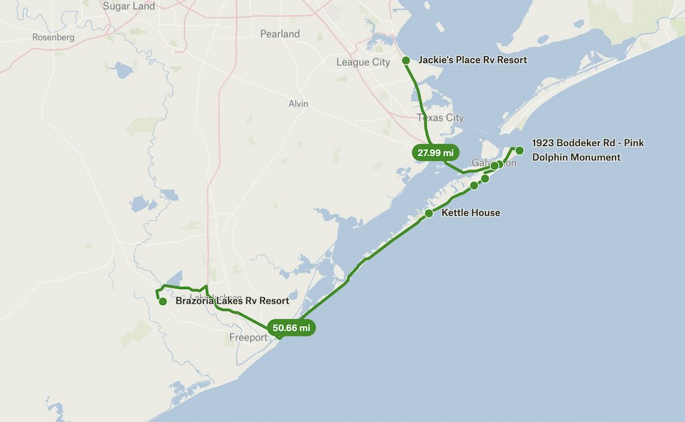 Brazoria to Galveston