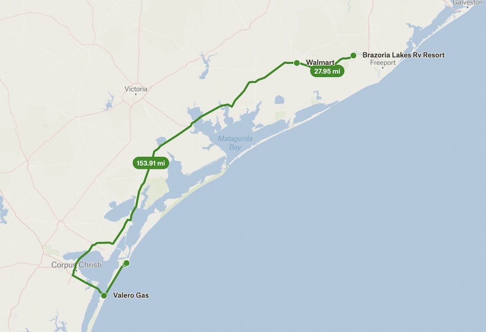 Corpus Christi to Brazoria
