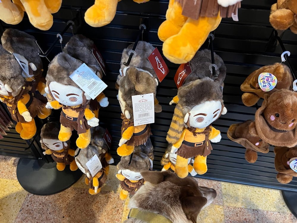 Davy Crockett toys in the gift shop