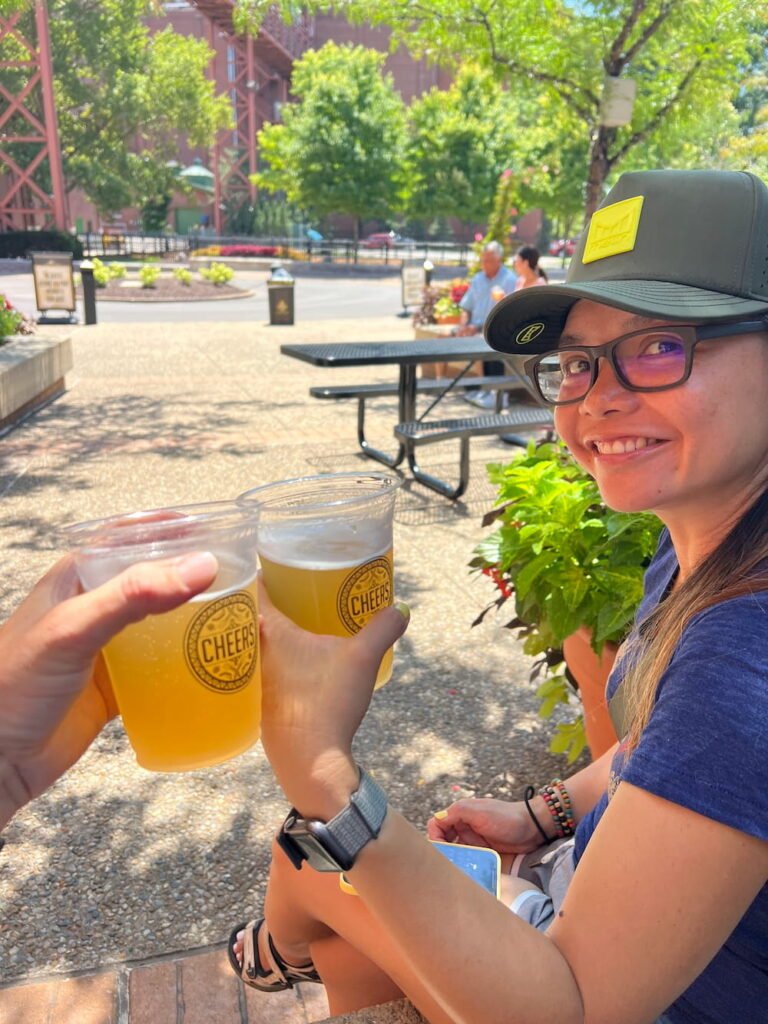 Drinking our Mango Carts