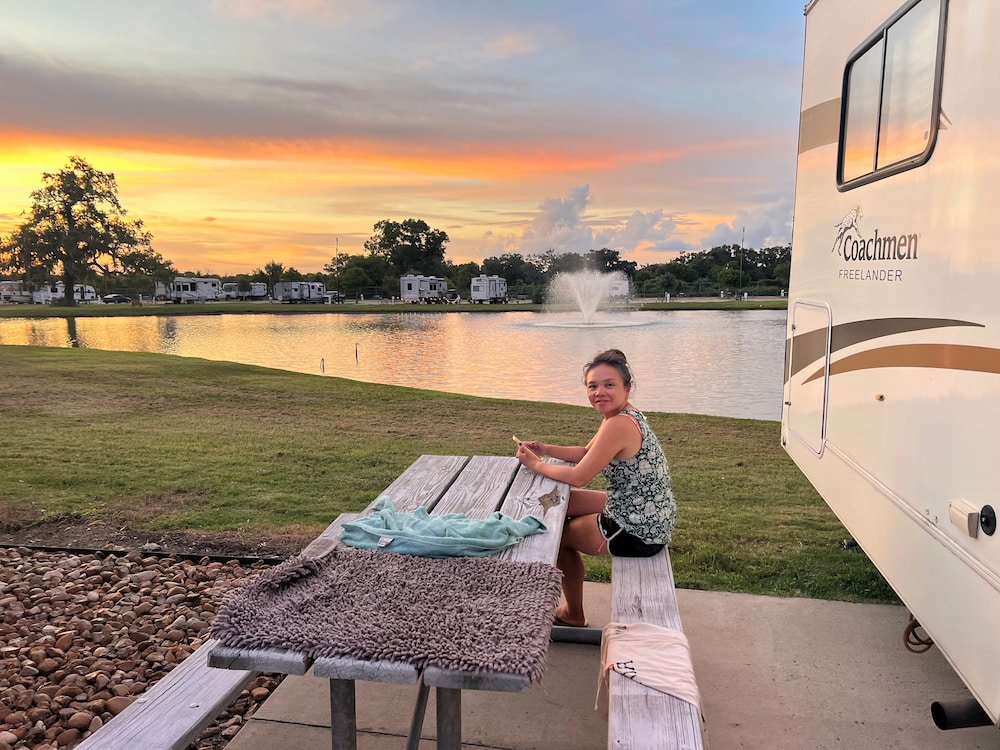 Gorgeous sunset at Brazoria RV Park
