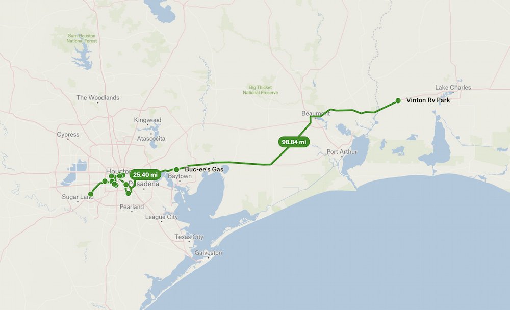 Houston to Vinton