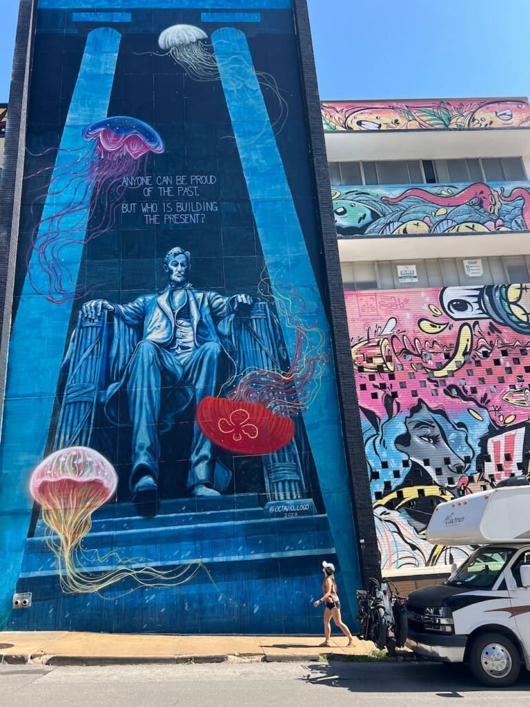 Lincoln with some jellyfish