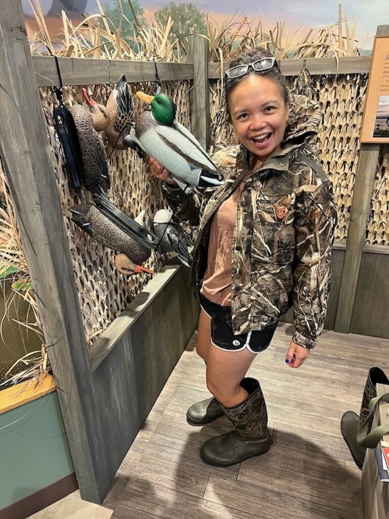 Lisette dressed in her hunting gear