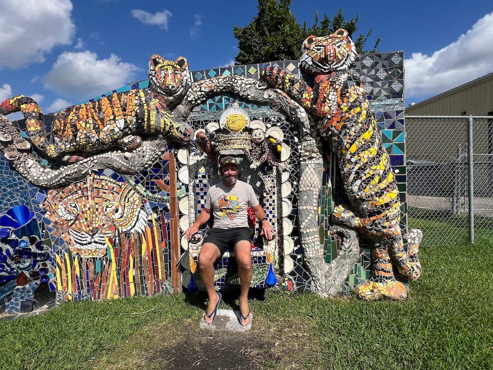 Michael on a mosaic throne