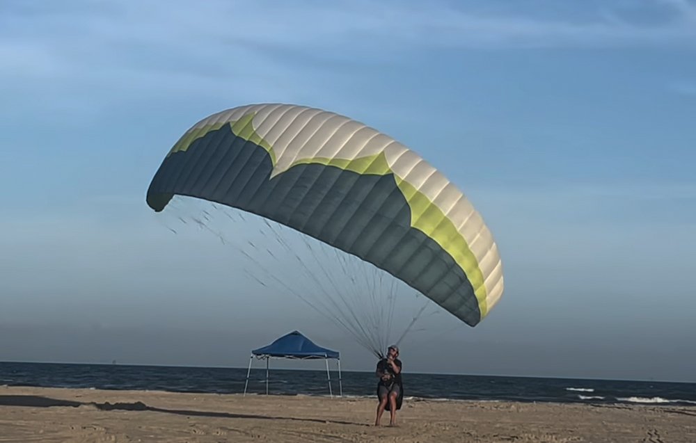 Michael practicing his kiting skills
