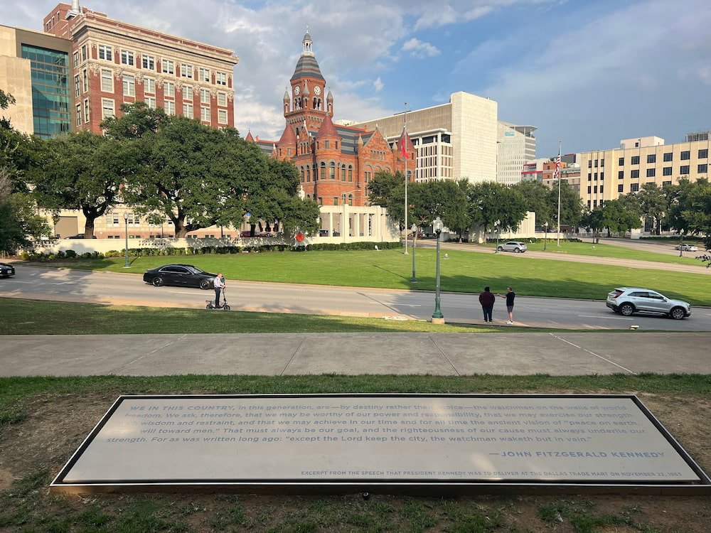 Monument for the shooting of JFK