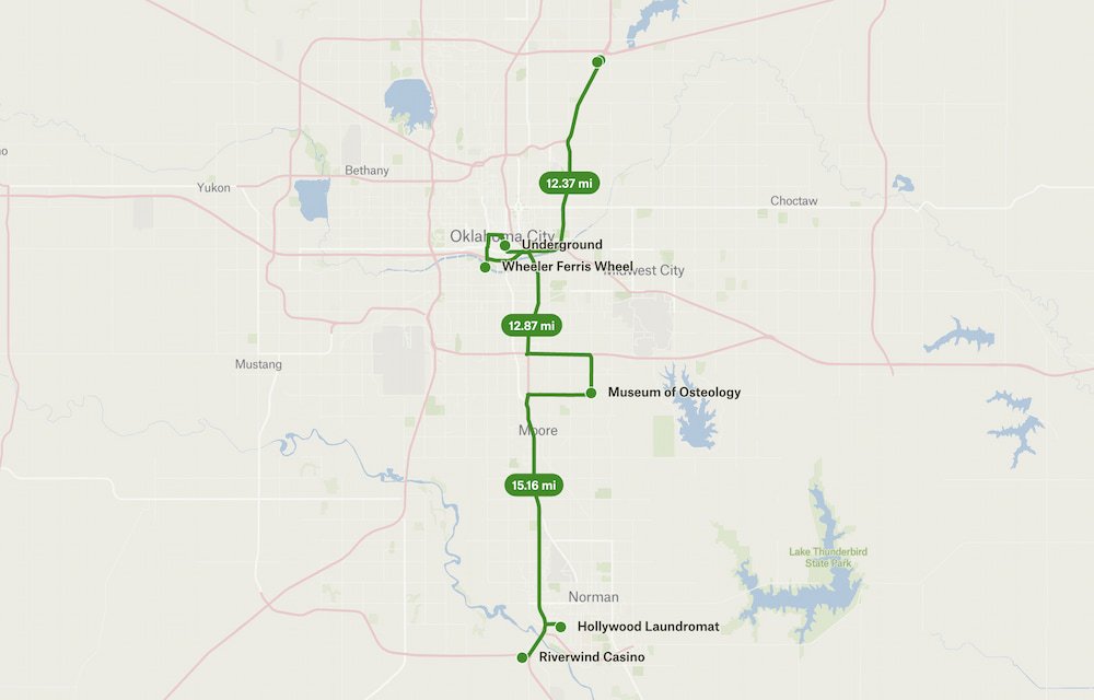Oklahoma City to Riverwood Casino