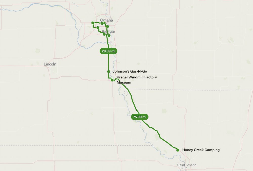 Omaha to Honey Creek