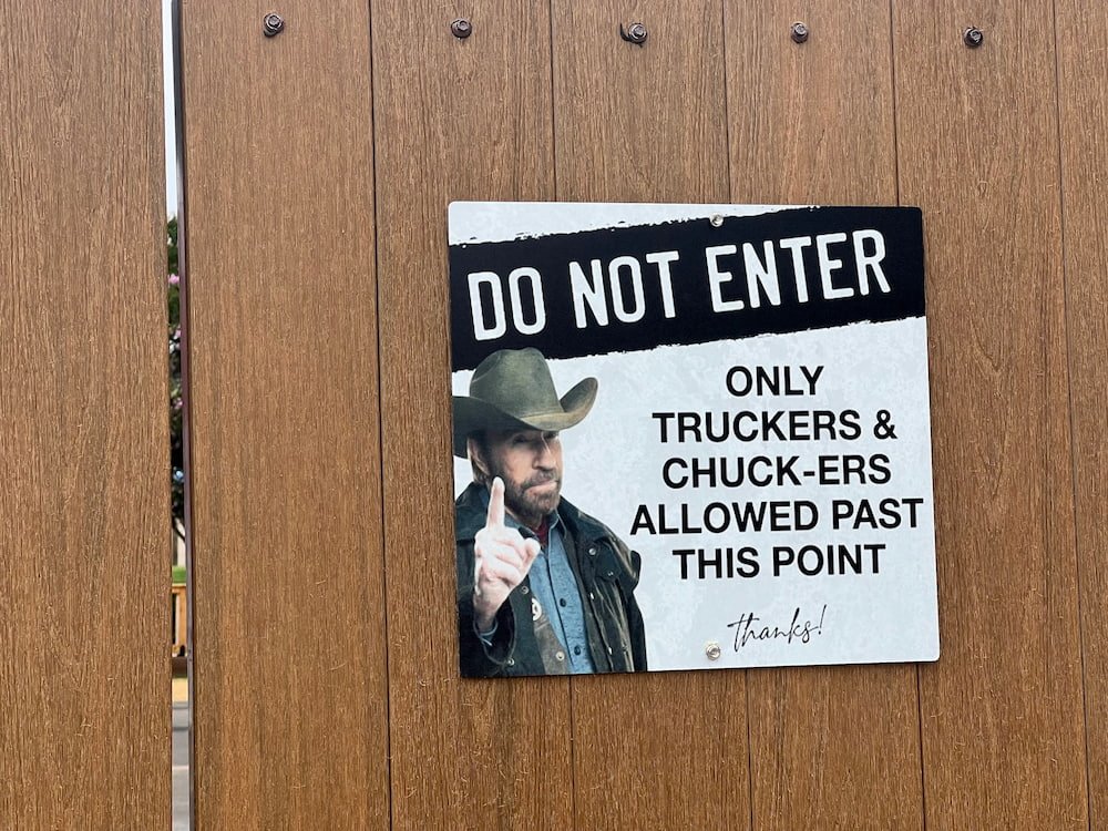 One of the Chuck Norris signs