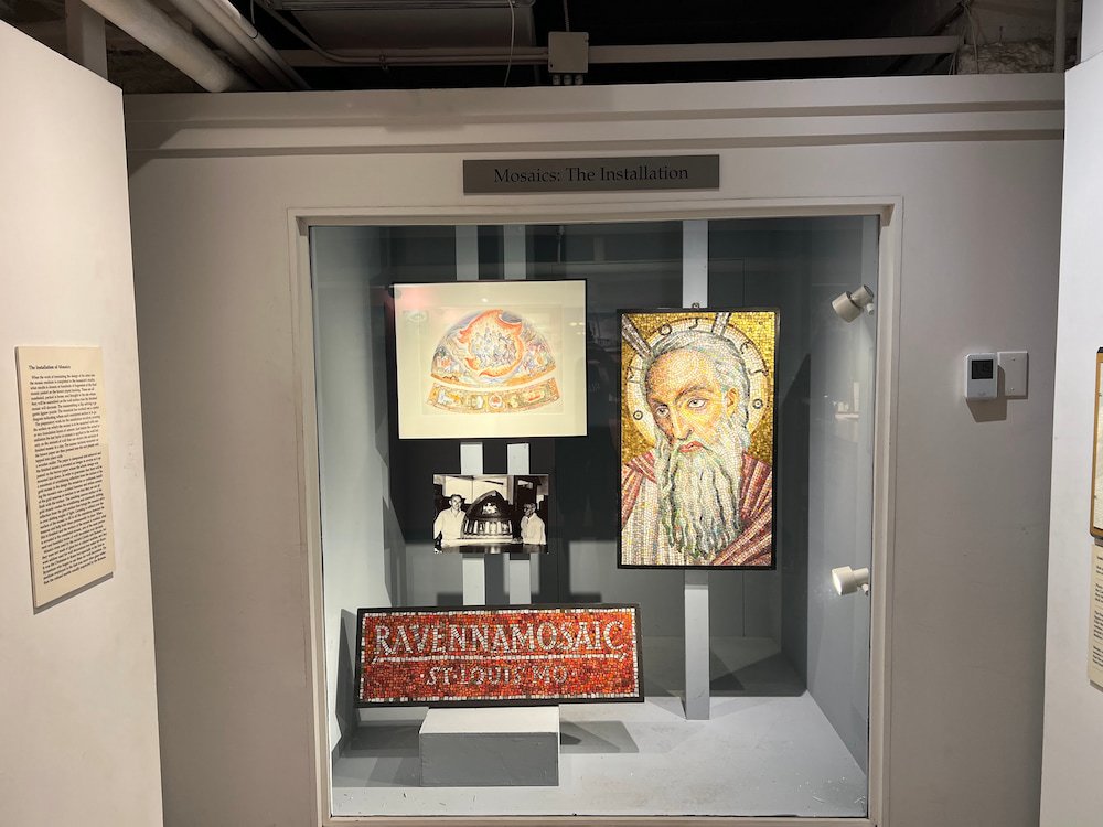 One of the mosaic displays inside the museum