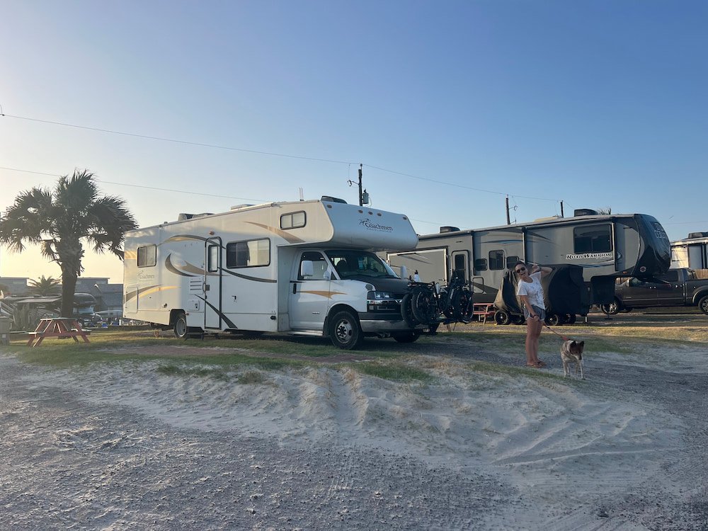 Our campsite was pretty much on sand