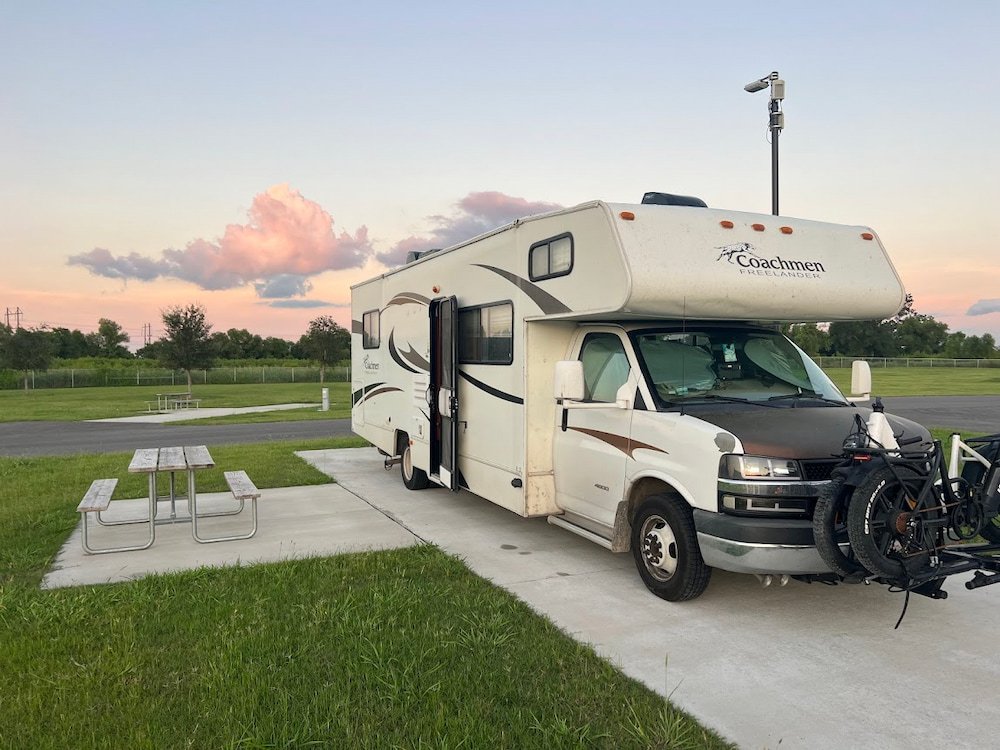 Our parking spot at the Tigers Trail RV Resort