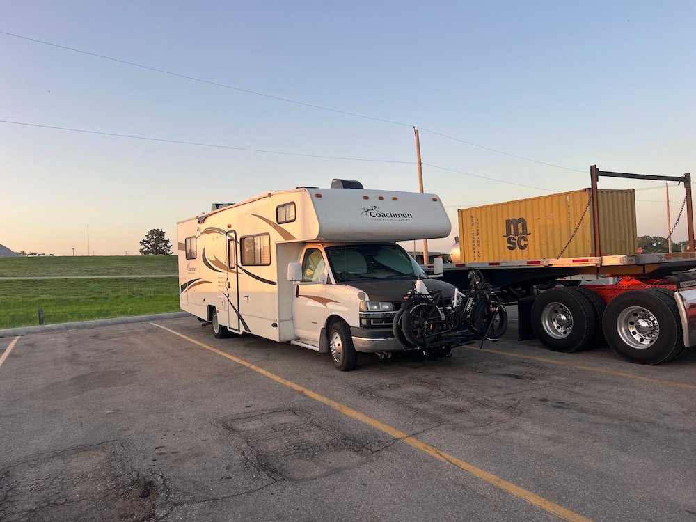 Our parking spot for the night at the 247 Travel Center