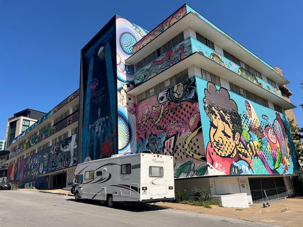 Parked in front of the KC Mural
