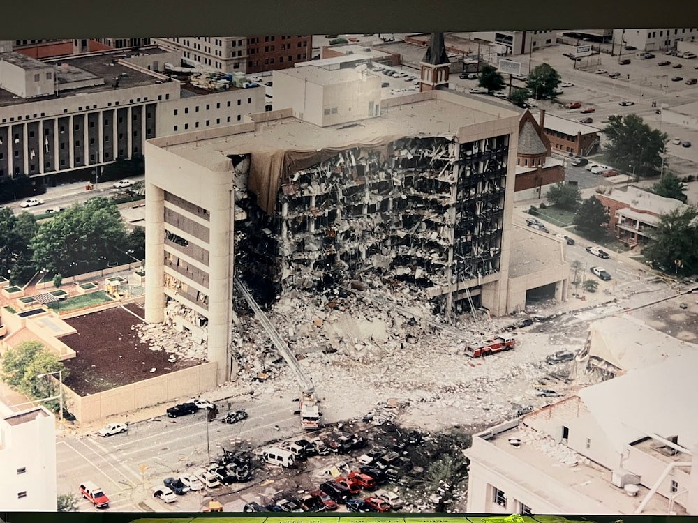 Photo of the damage from the explosion