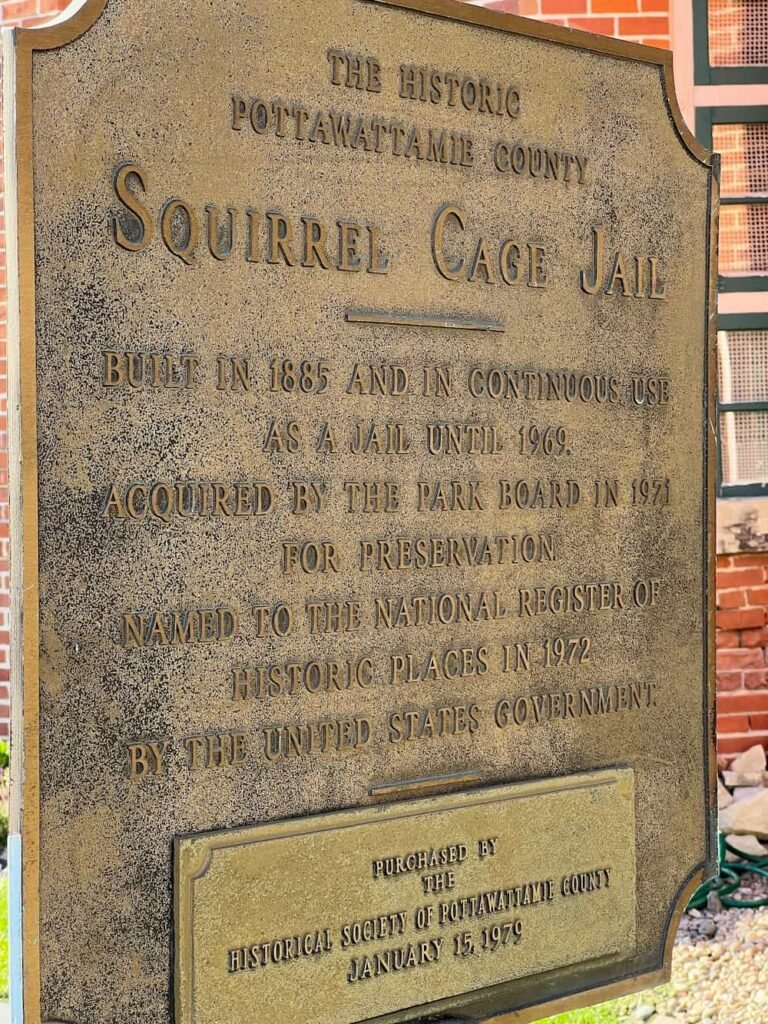 Squirrel Cage Jail plaque