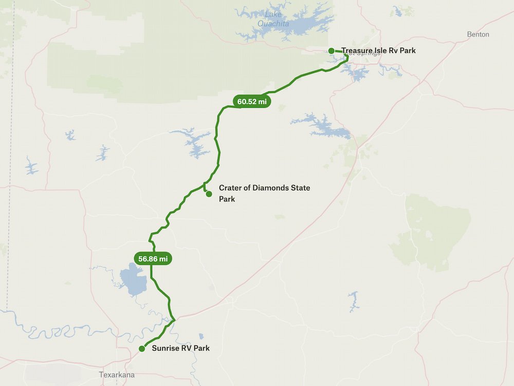 Texarkana to Hot Springs