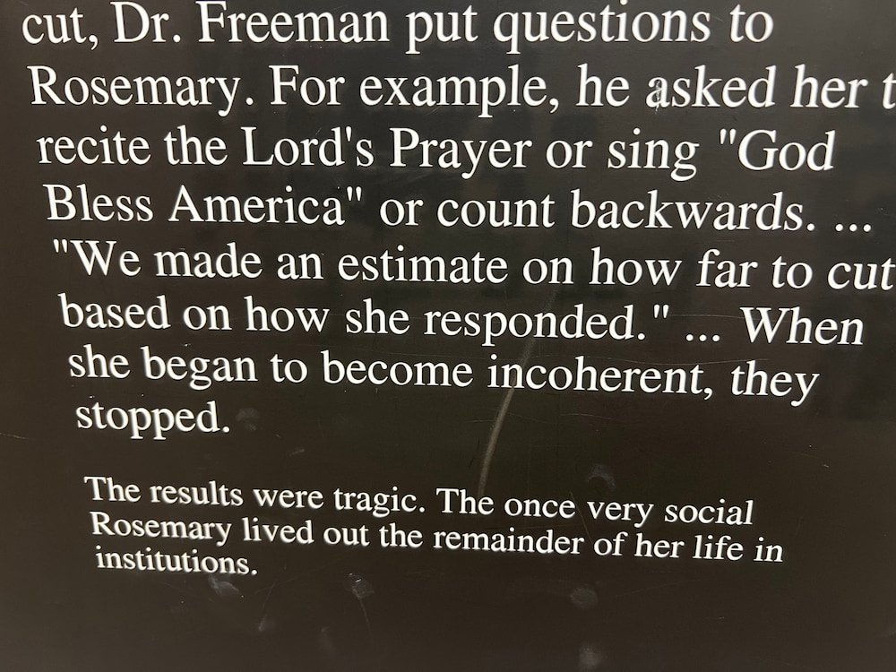 That's one way to figure out how far for the lobotomy