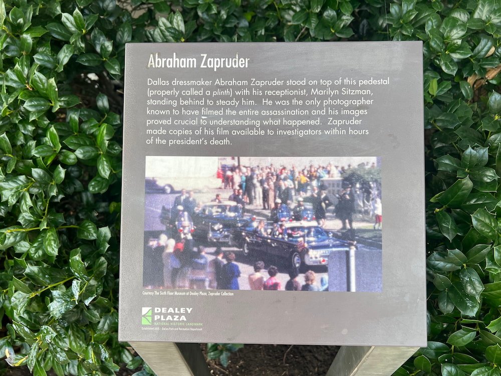 There were a few placards with info on the shooting