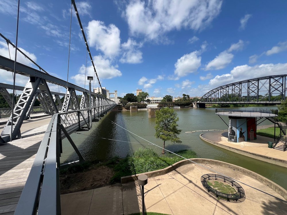 Two of the five bridges nearby