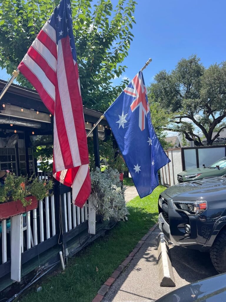 United States and Australian flags