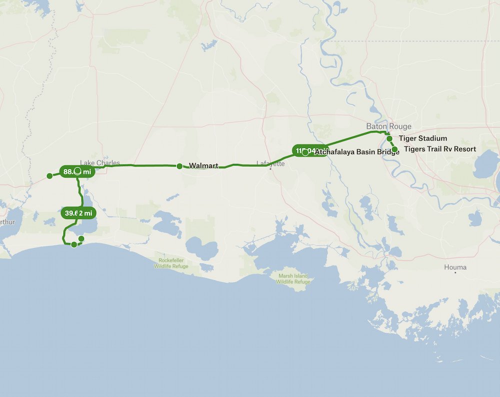 Vinton to Baton Rouge
