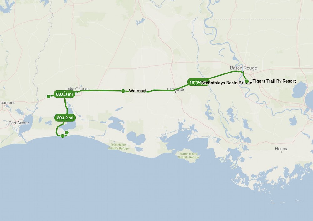 Vinton to Baton Rouge