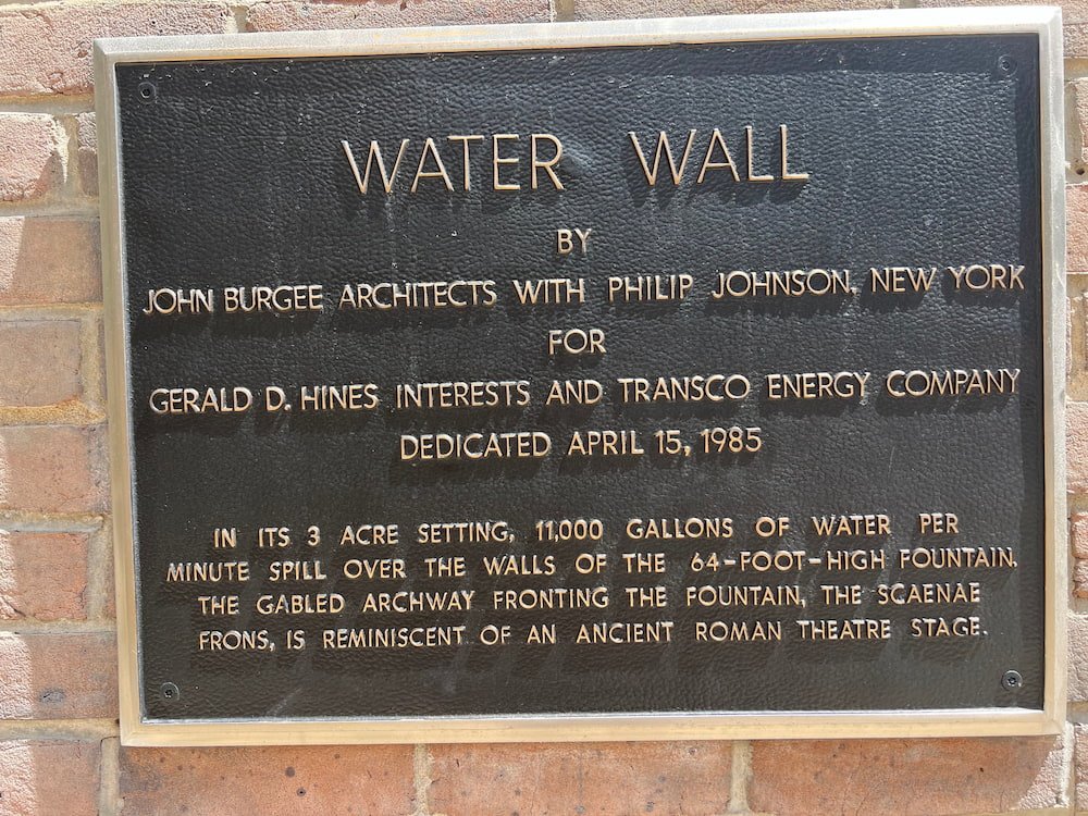 Water Wall sign