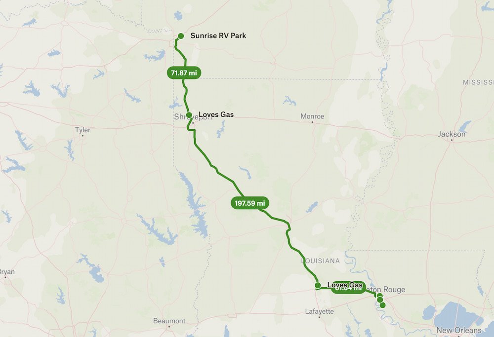 Baton Rouge to Texarkana