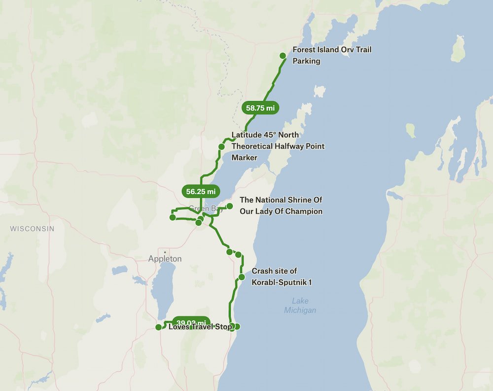 Fond Du Lac to Forest Island