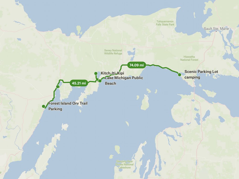 Forest Island to Breevort Lake