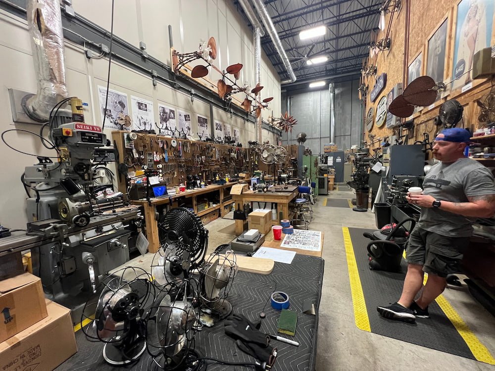 Inside Chris' workshop