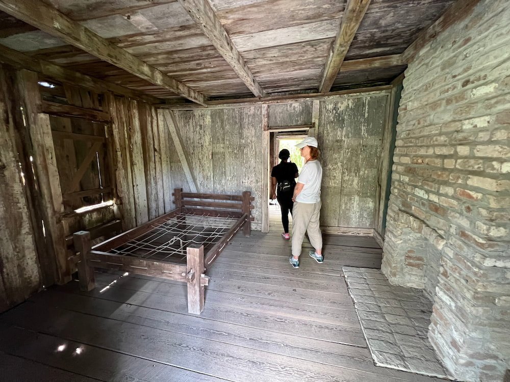 Inside the slave quarters