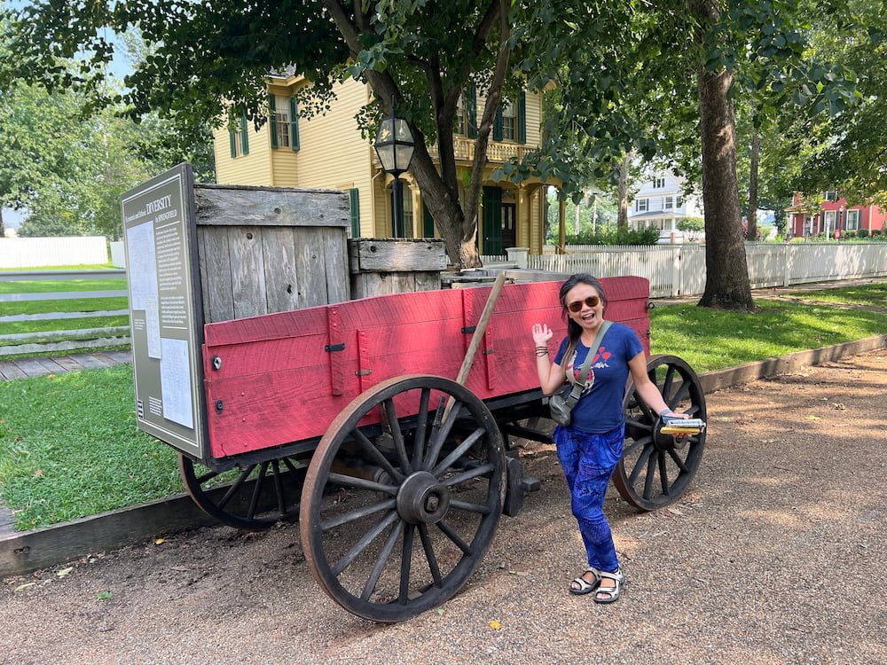 Lisette and one of the street carts