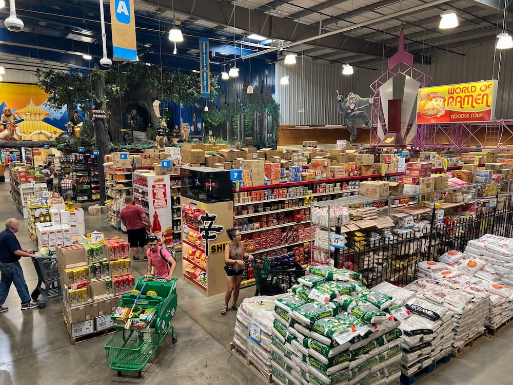 Looking down at just a small corner of the store